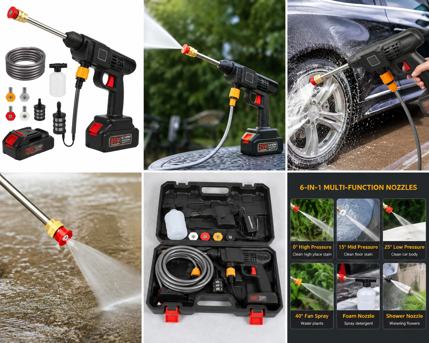 25V Cordless High Pressure Washer – Car, Home & Garden Clean