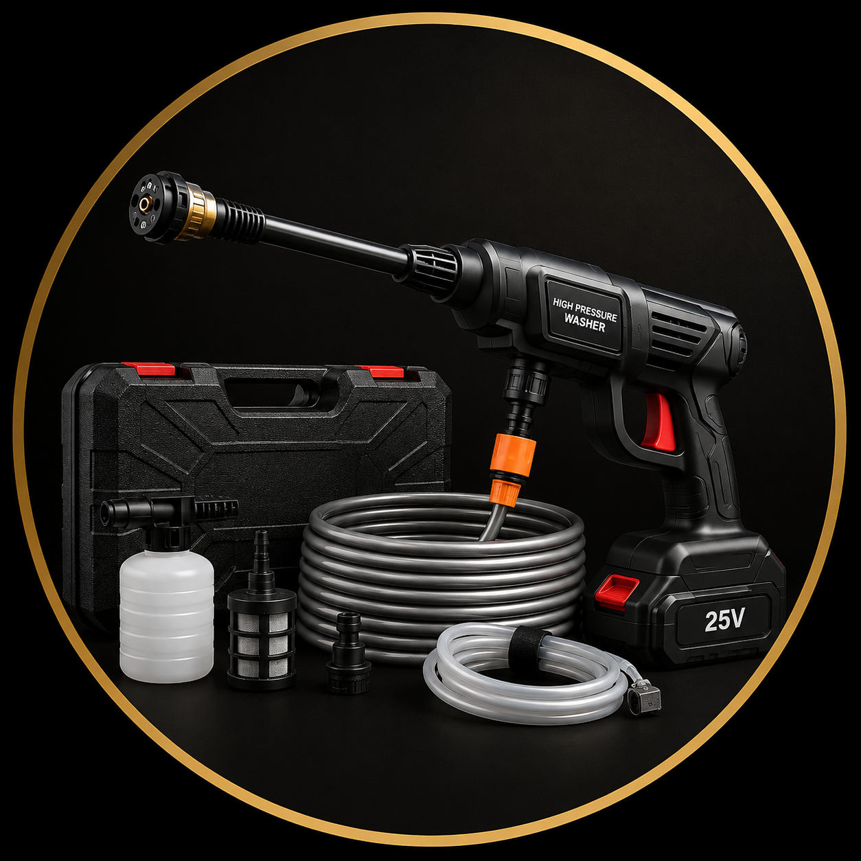 25V Cordless High Pressure Washer – Car, Home & Garden Clean