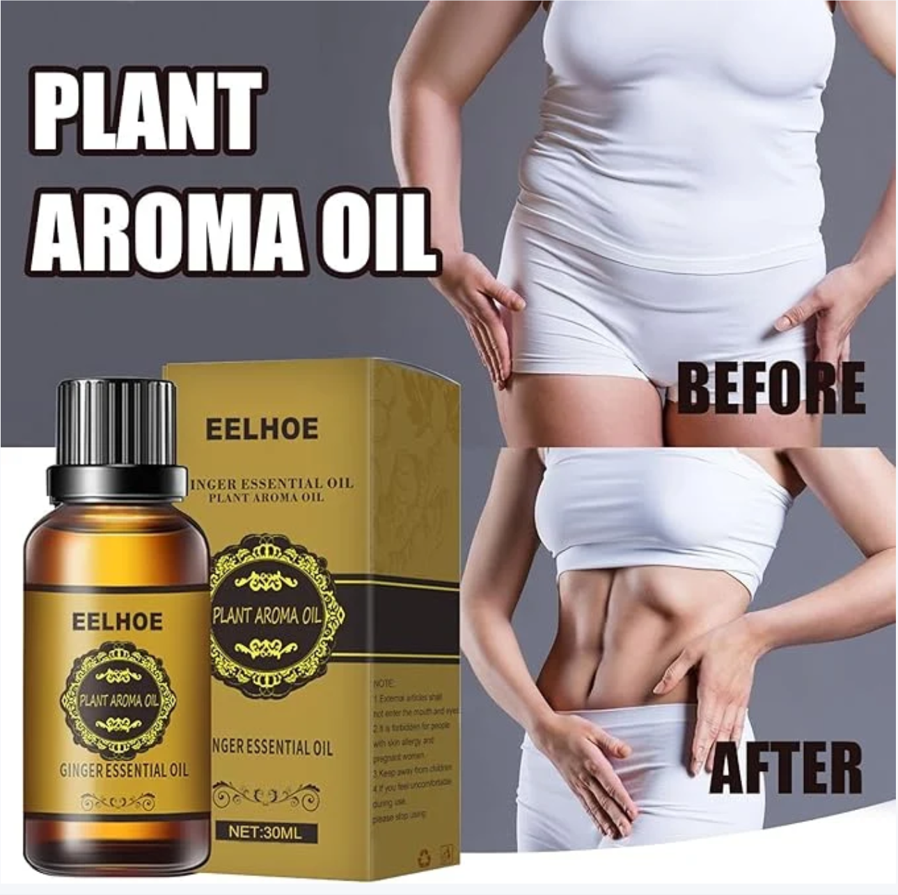 EELHOE Ginger Essential Oil – 30ml Plant Aroma Oil